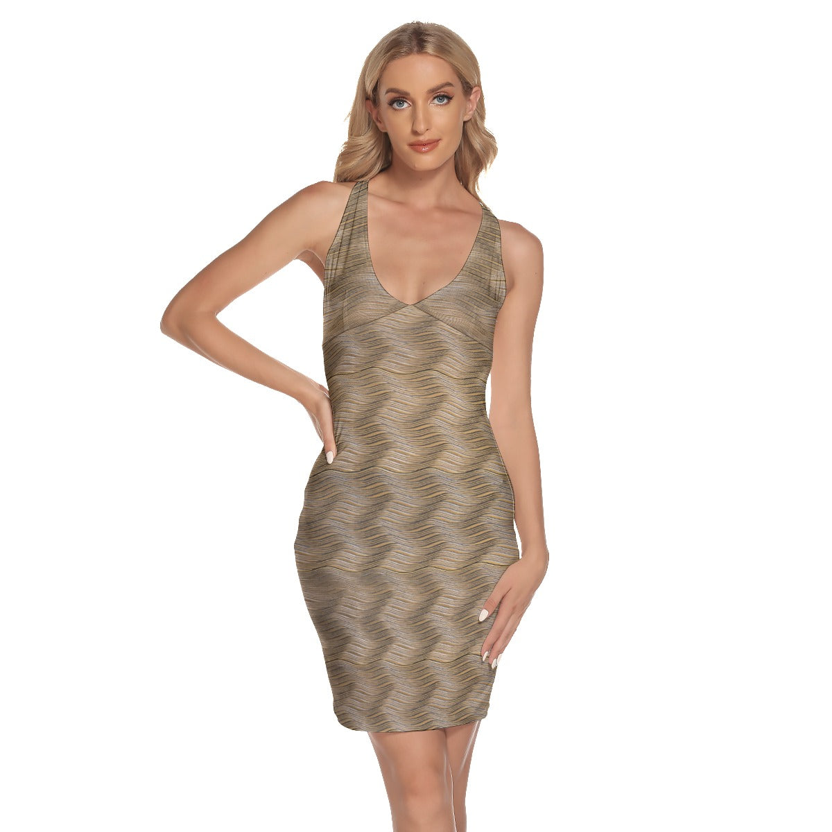 Women's Halter Cami Backless Skinny Dress