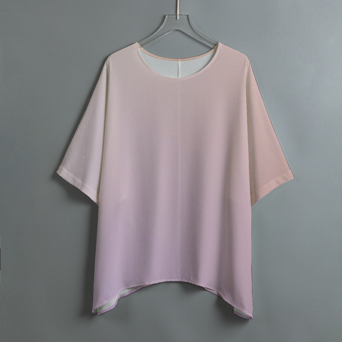 Salmon-Mauve Gradient Women's Bat Sleeve Shirt