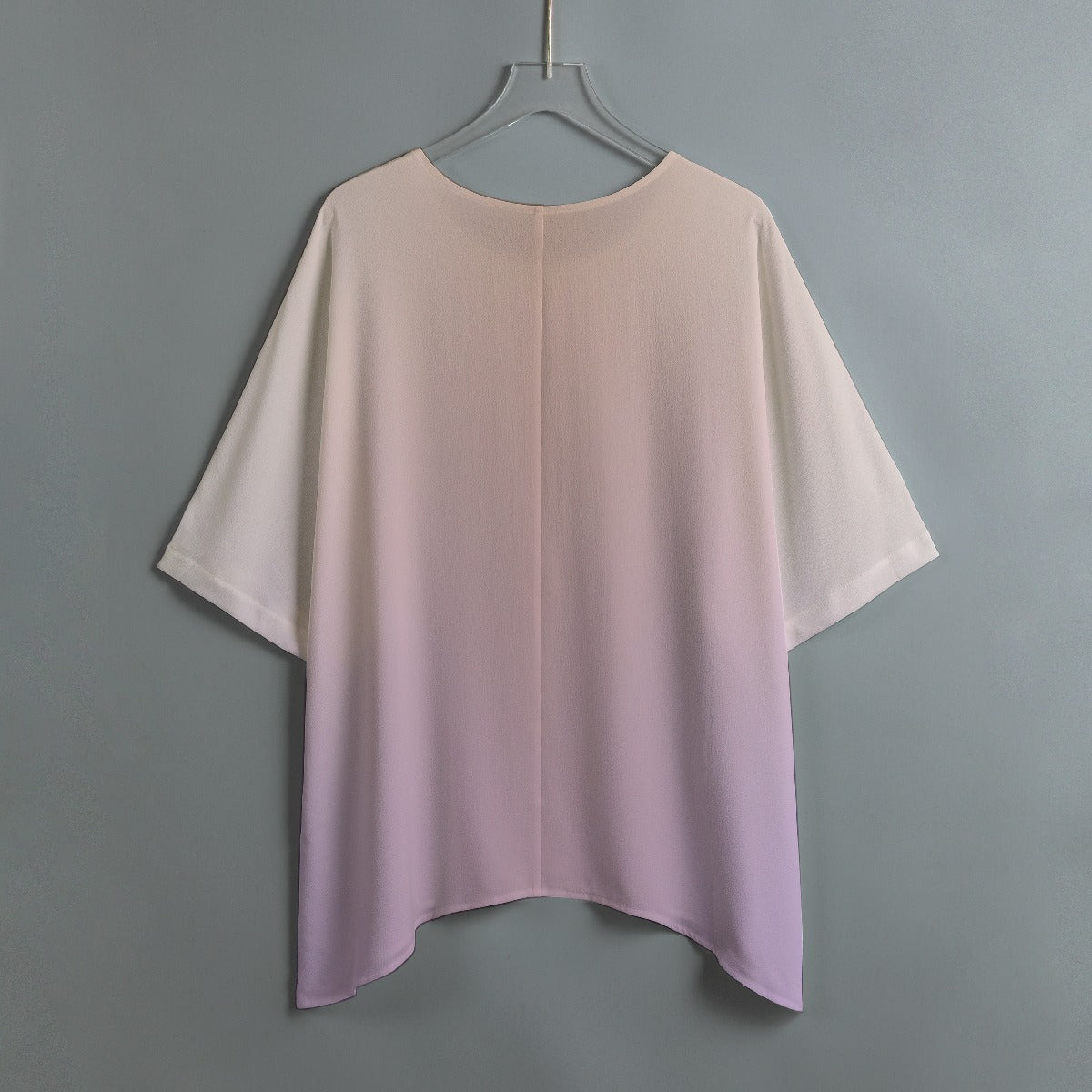 Salmon-Mauve Gradient Women's Bat Sleeve Shirt
