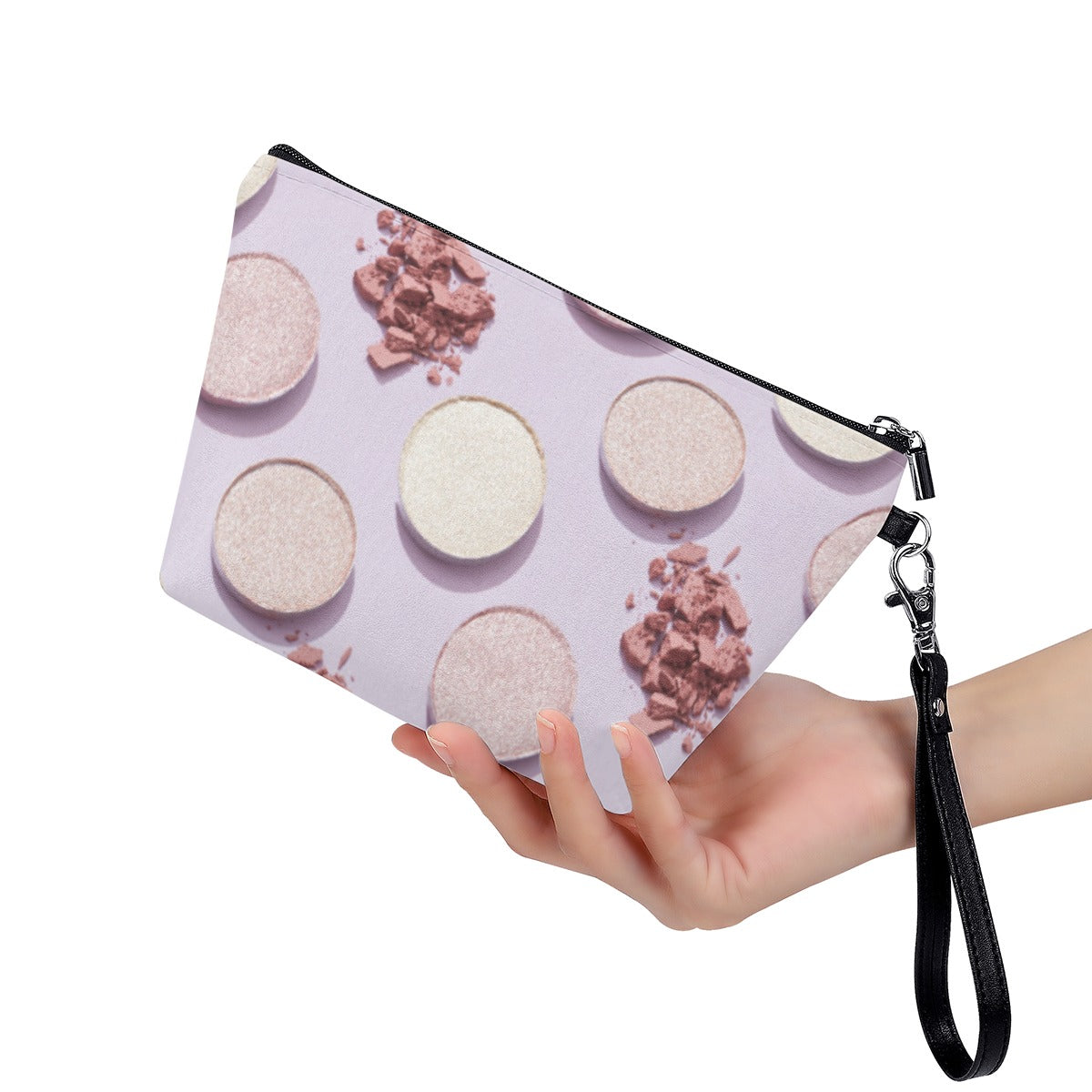 Cosmetic Bag With Black Hand Strap