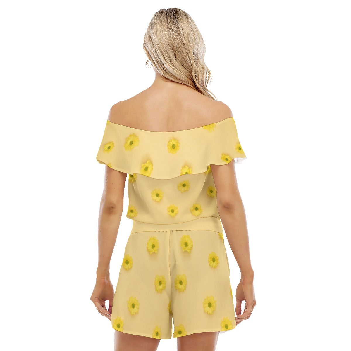 Floral Women's Off-shoulder Ruffled Romper