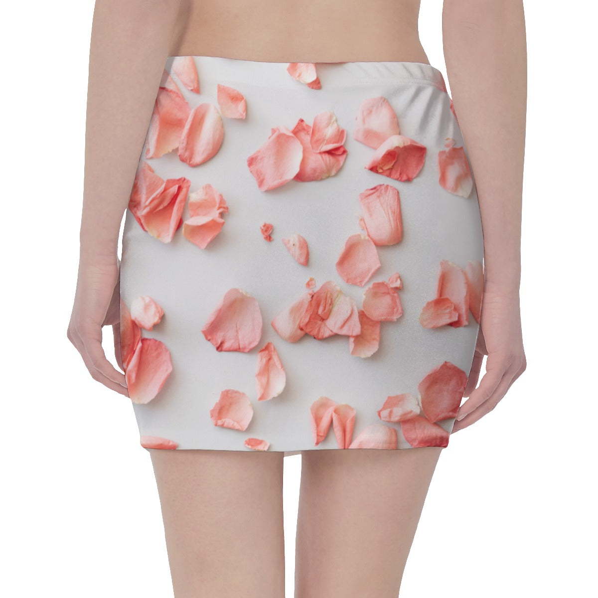 Rose Petal Print Hip Skirt