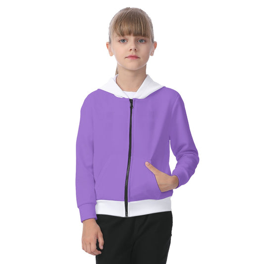 Kid's Zip-up Hoodie With Patch Pocket