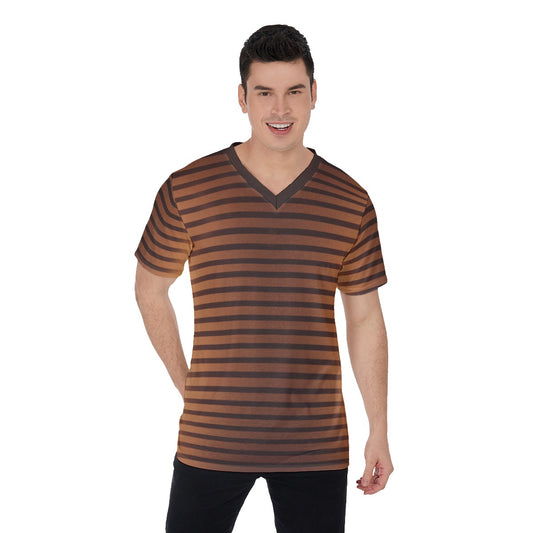 Striped V-Neck T-Shirt