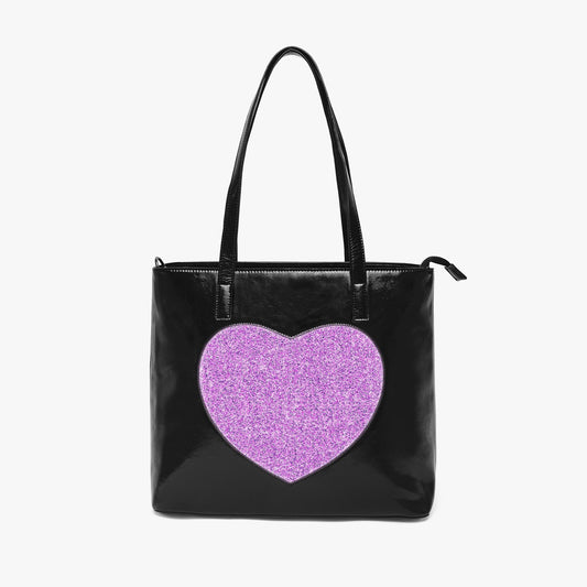 Hot Pink Glitter Print Tote Bag