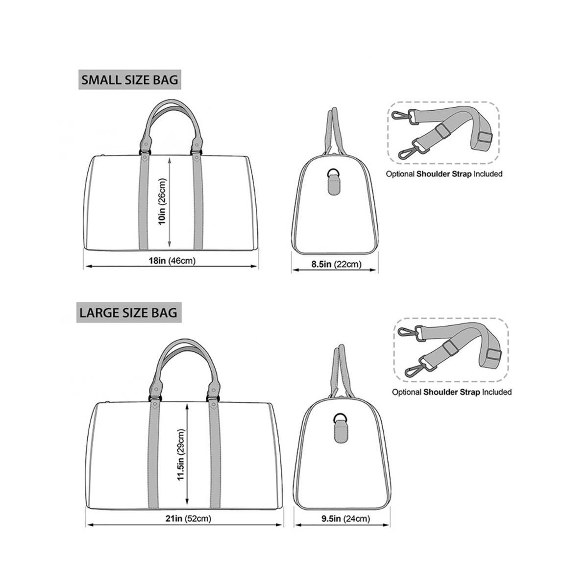 Marble Print Classic Duffle Bag
